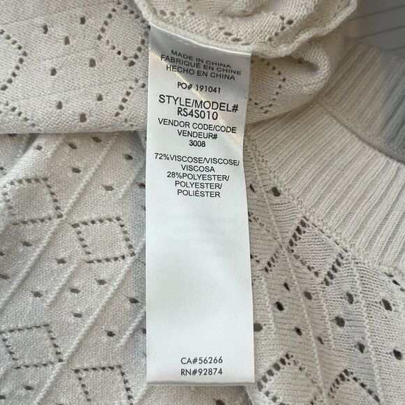 Splendid Sadie Short Sleeve Open Knit Sweater Size Medium - Picture 5 of 5